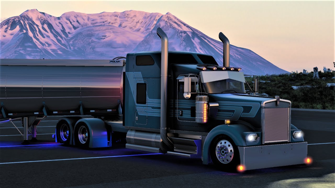 *SKYLIGHT* - Awesome Engine mod 💥 CAT 3176A  Kenworth W900 | American Truck Simulator | Logitech G27