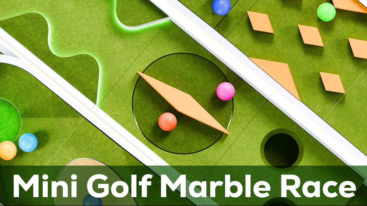 Mini Golf Marble Race Challenge!
