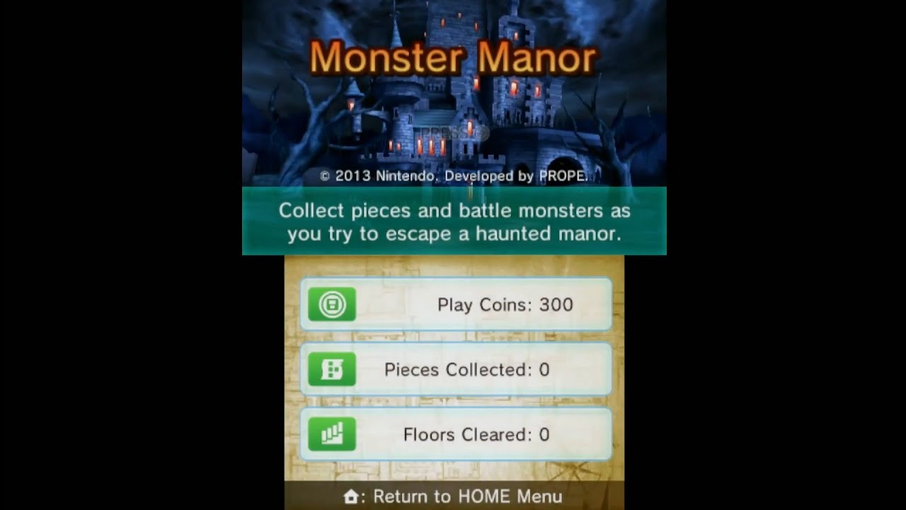 StreetPass Mii Plaza - Monster Manor / StreetPass Mansion - Explore (Part 1)