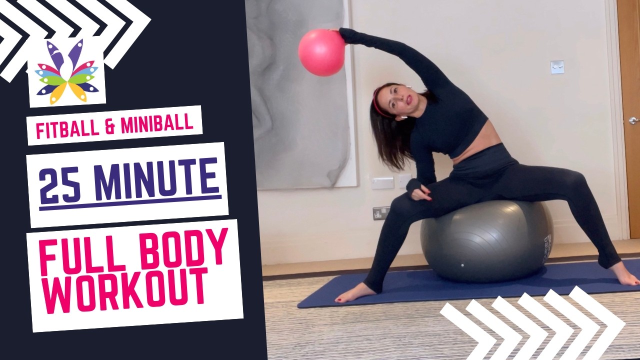 FitBall & MiniBall Pilates Full Body Workout (25 mins) #pilates #fitball #fullbodyworkout