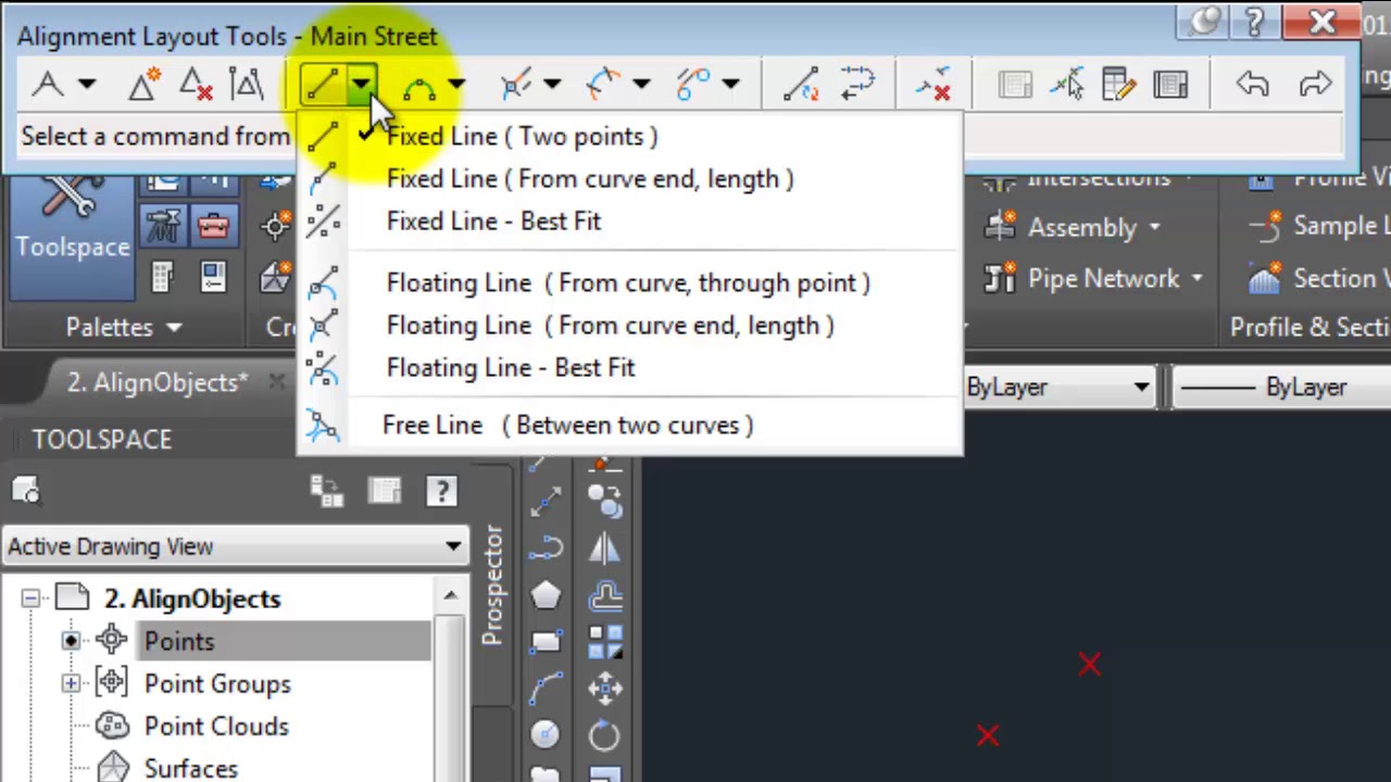Draw Alignment from Grid Coordinates in AutoCAD Civil 3d in Urdu/Hindi