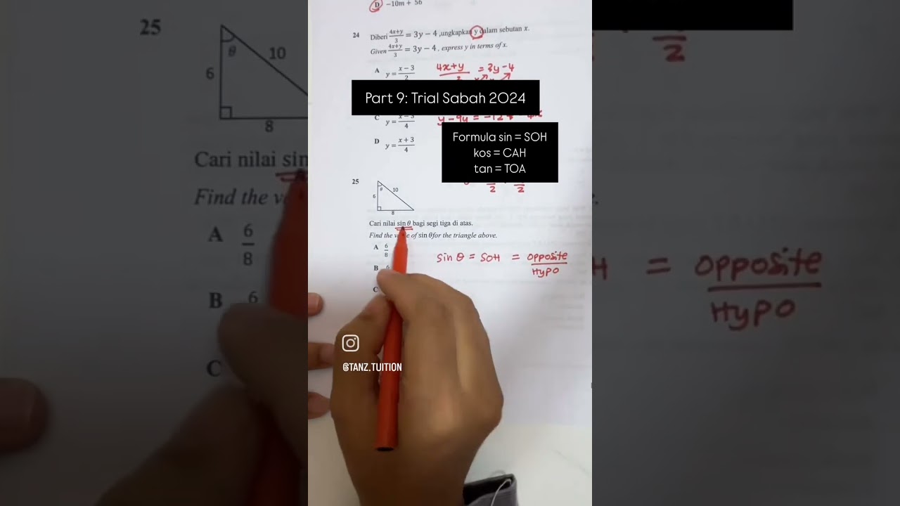 SOH KAH TOA #maths #spm #matematikspm