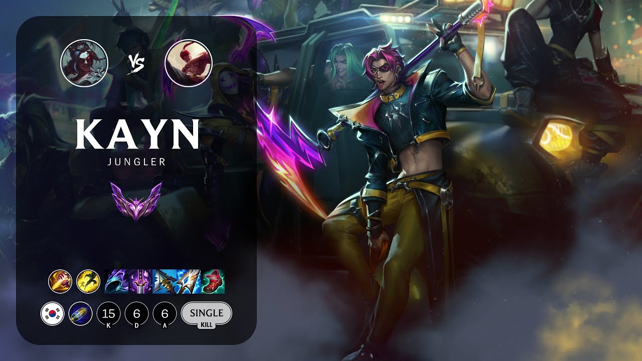 Kayn Jungle vs Lee Sin - KR Master Patch 14.1