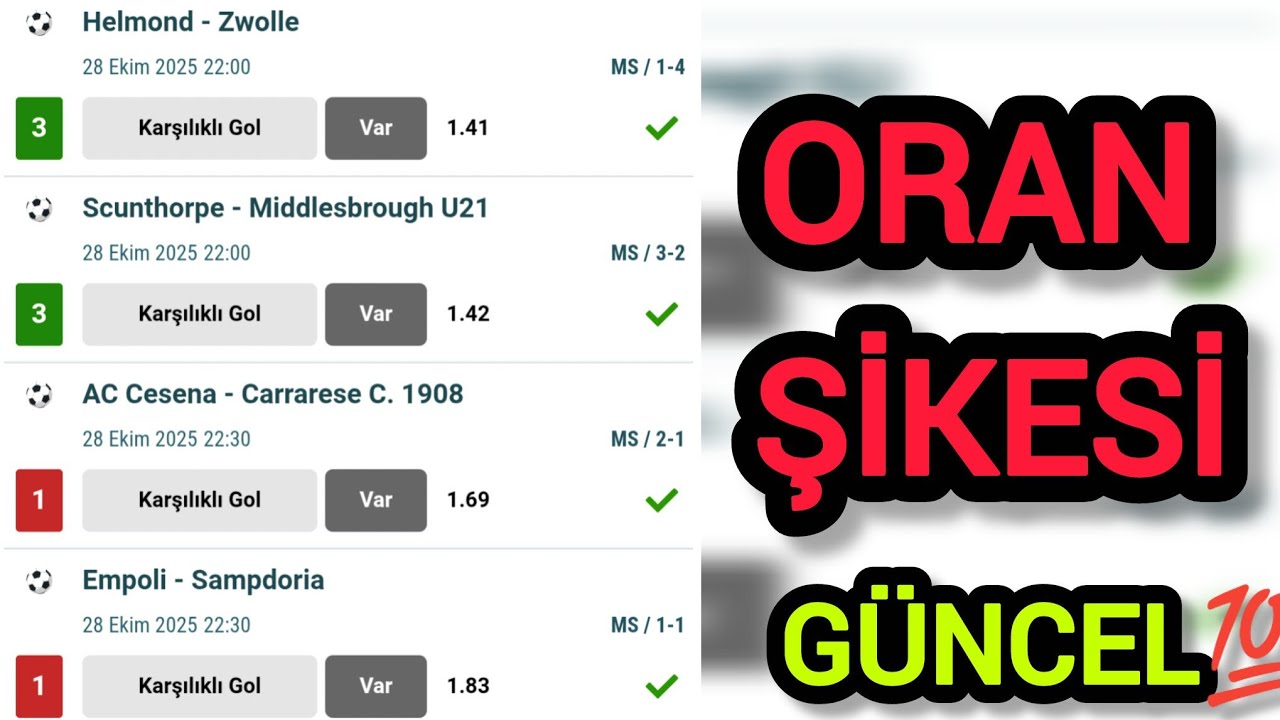 MA&Ccedil; SONUCU KARŞILIKLI GOL VAR 🔥🔥ORAN ŞİKESİ✅✅BANKO SONU&Ccedil;LAR ALACAKSINIZ 💯💯@BahisKul&uuml;b&uuml; 