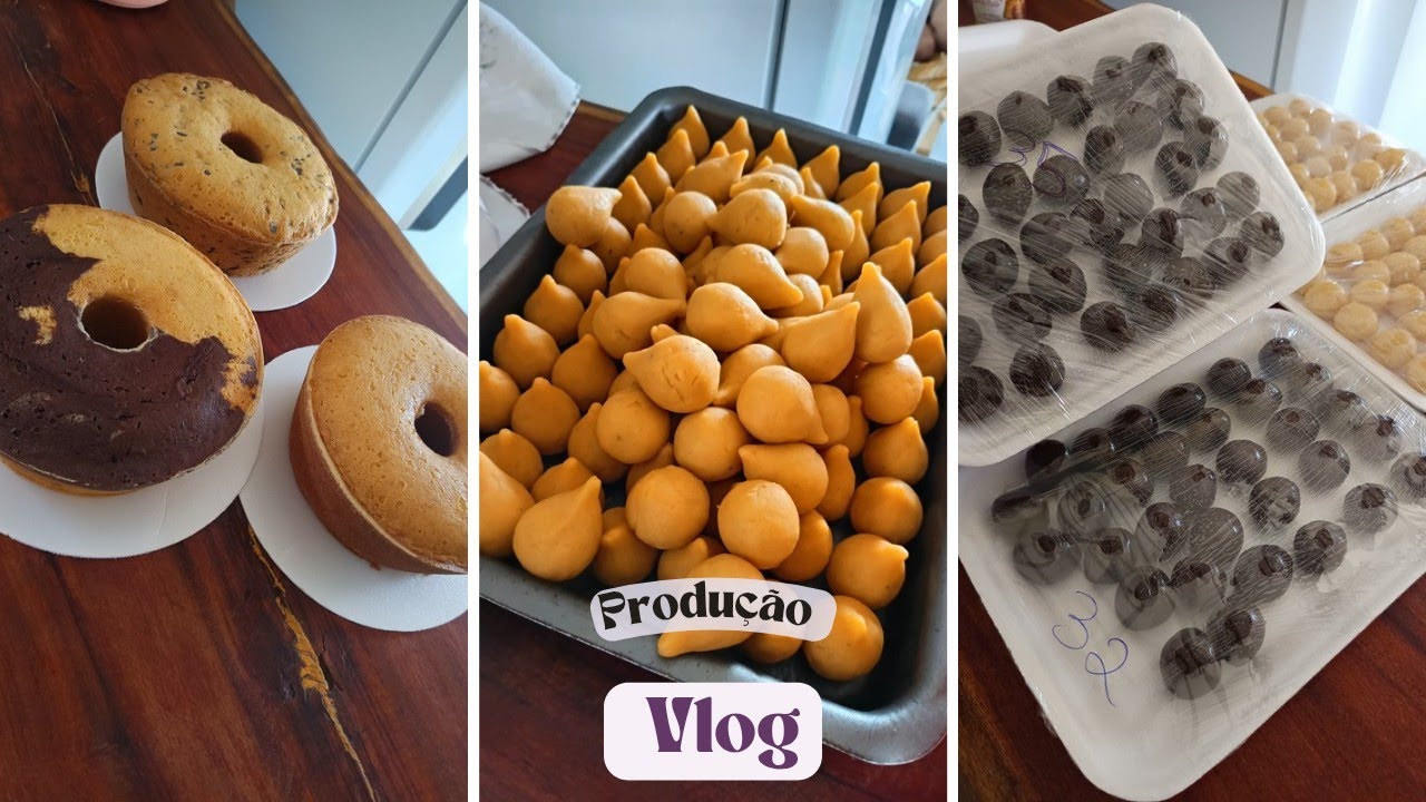 VLOG: Dois dias de produção,fiz salgados,bolos caseirinhos, produção de docinhos para congelar....