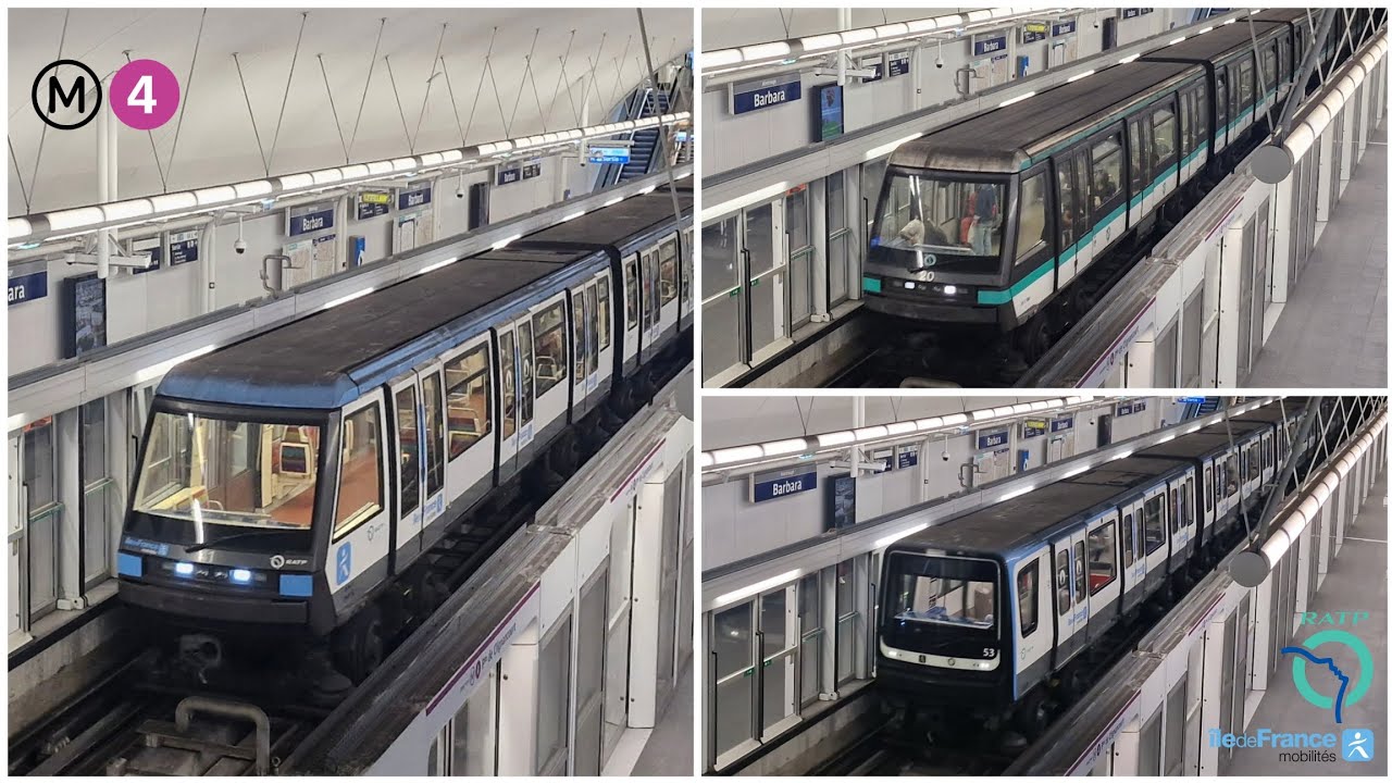 [Métro 4 RATP] Spot des MP14CA/MP05/MP89CA à Mairie de Montrouge, Barbara et Bagneux Lucie Aubrac