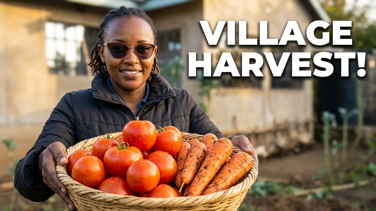 Planting tomatoes, Carrots 🥕 in the African Village 