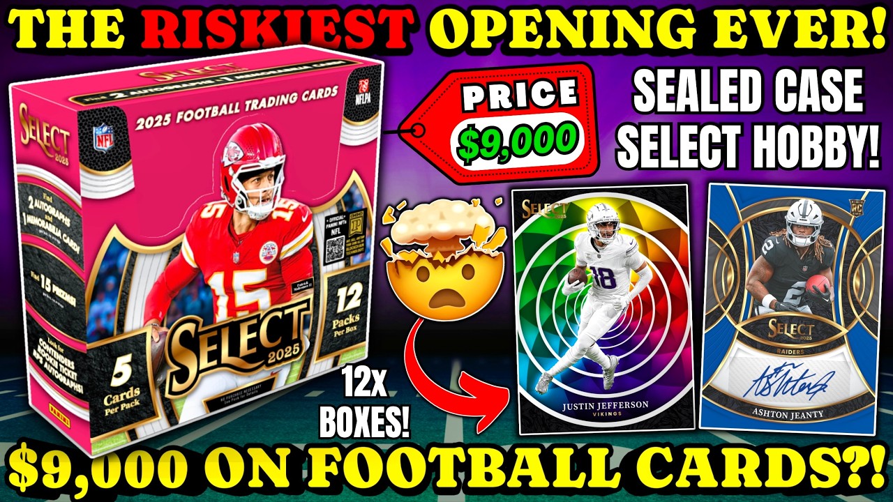 *NAJWIĘKSZE RYZYKO W WYSOKOŚCI 9000 DOLAR&Oacute;W!🤯 Otwieramy ZAPLOMBOWANE PUDEŁKO z 2025 WYBRANYMI PUDEŁKAMI HOBBY DO PIŁKI NOŻNEJ!🏈