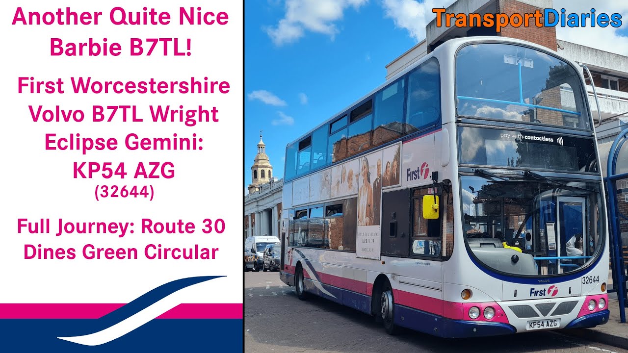 Another quite nice B7TL! First Worcestershire Volvo B7TL Wright Eclipse Gemini: KP54 AZG