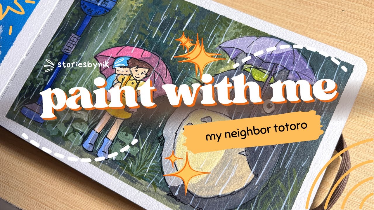 Painting Studio Ghibli Scene with Gouache l My Neighbor Totoro