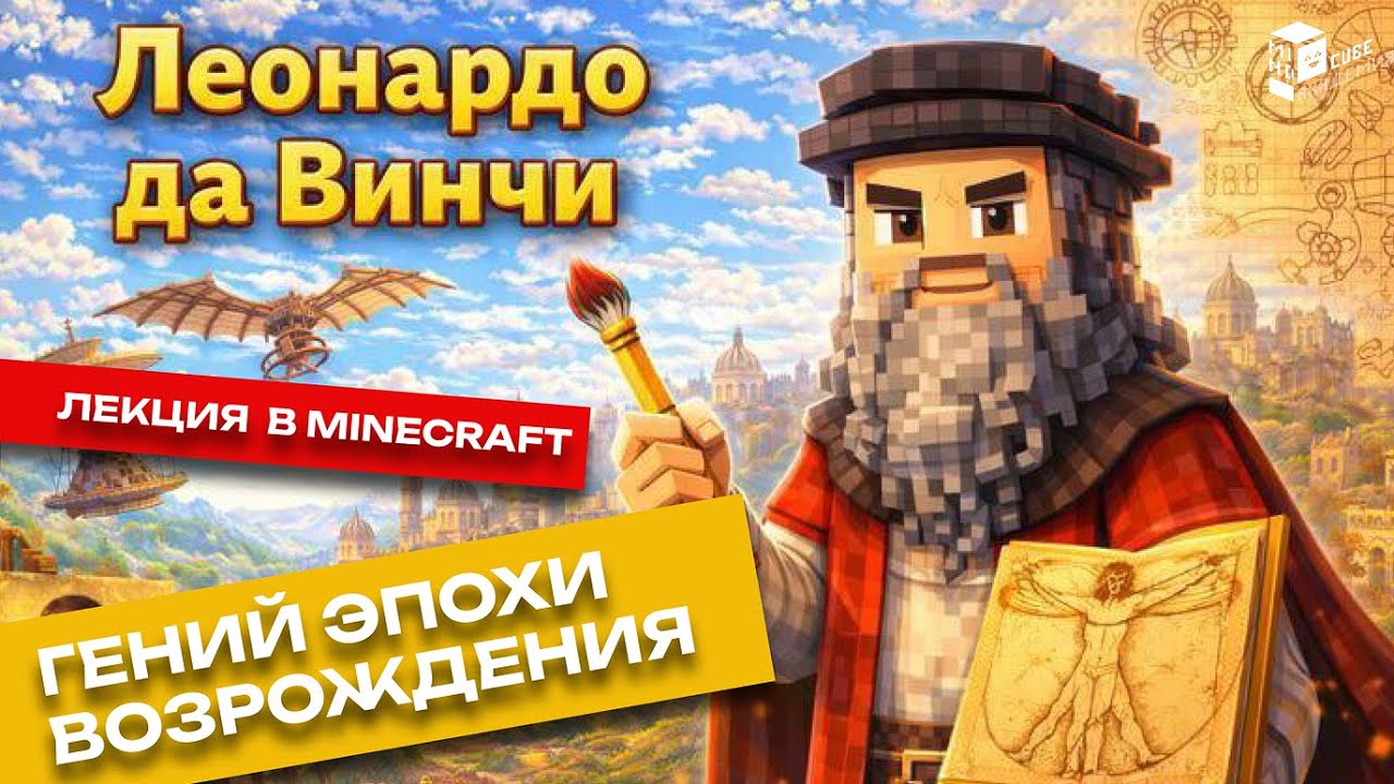 Леонардо да Винчи: гений, опередивший своё время | Лекции в Minecraft | MindCube Академия