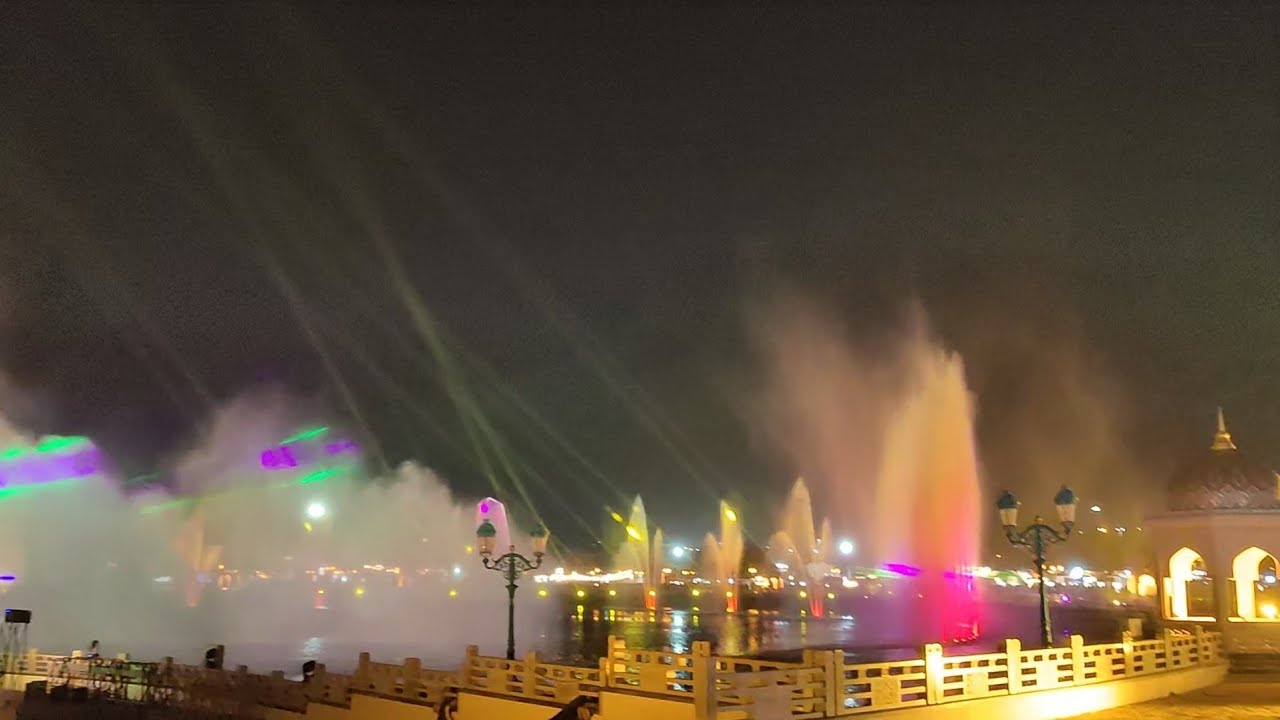 Muscat night festival water fountain &Laser light show| with original sound|