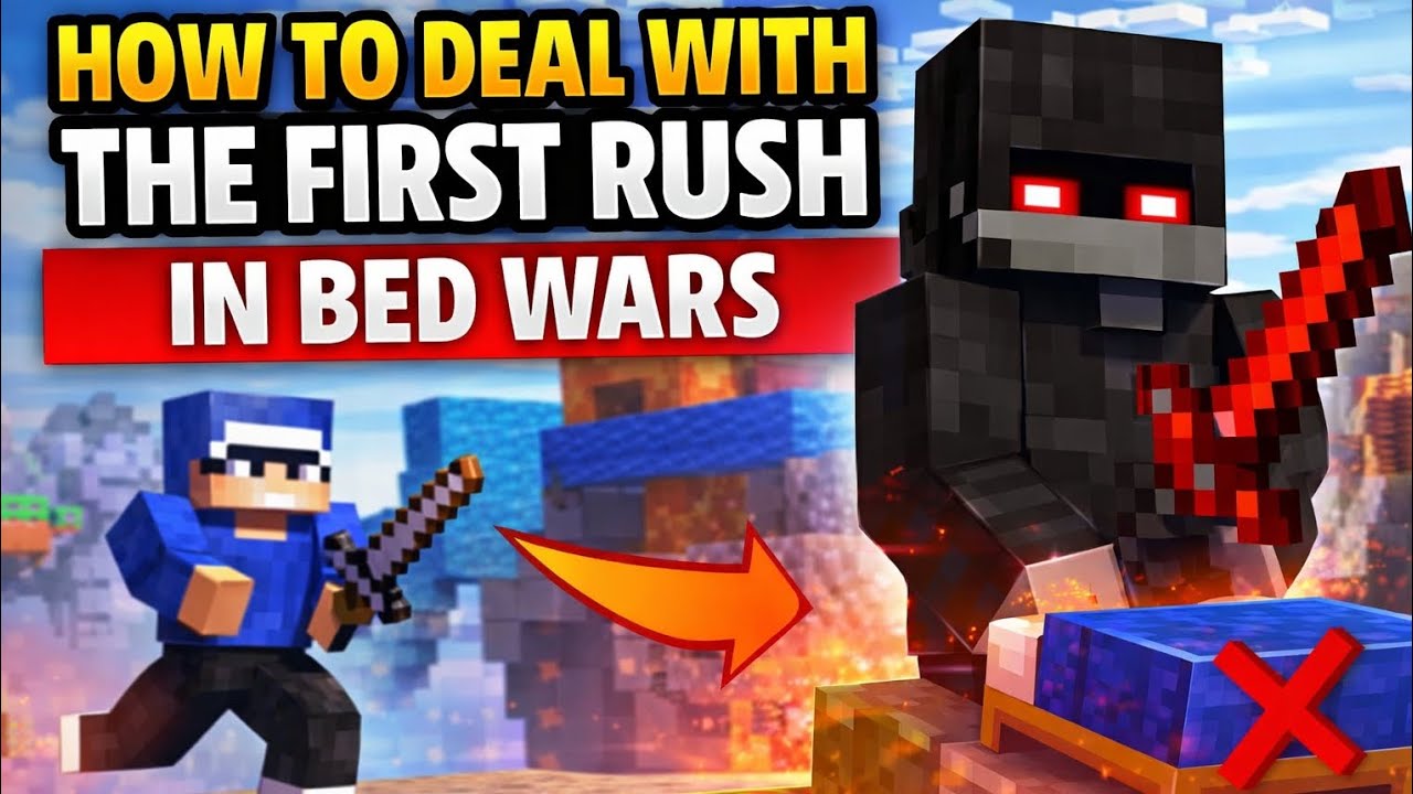 How to deal with your first Rush #mcpe #hivebedwars