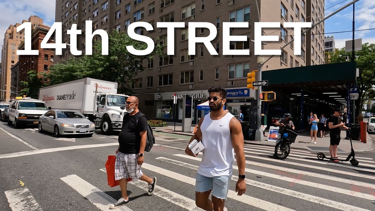 NEW YORK CITY Walking Tour [4K] 14th STREET