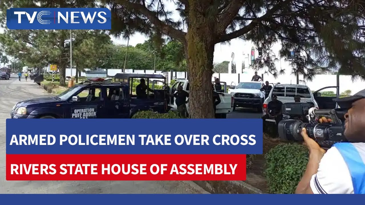 (TRENDING VIDEO) Armed Policemen Take Over Cross Rivers State House of Assembly