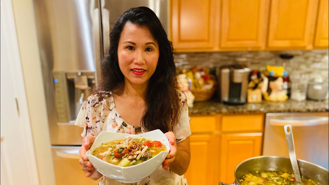 How To Make Somlor Machu Youn Khmer Delicious Sweet And Sour Soup With Somaly Khmer Cooking