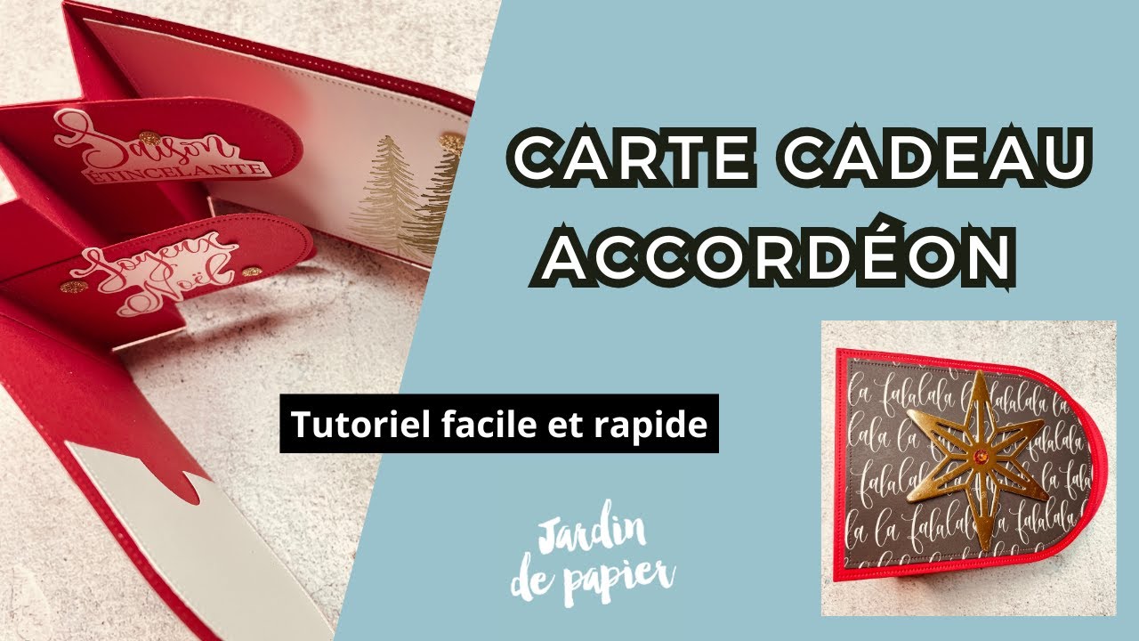 Porte-carte cadeau accordéon : Le pliage le plus simple à réaliser ! #scrapbooking #stampinup