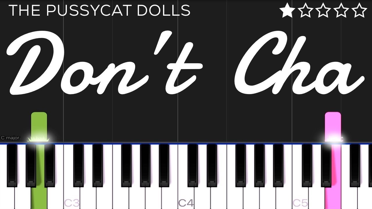 The Pussycat Dolls - Don't Cha | EASY Piano Tutorial