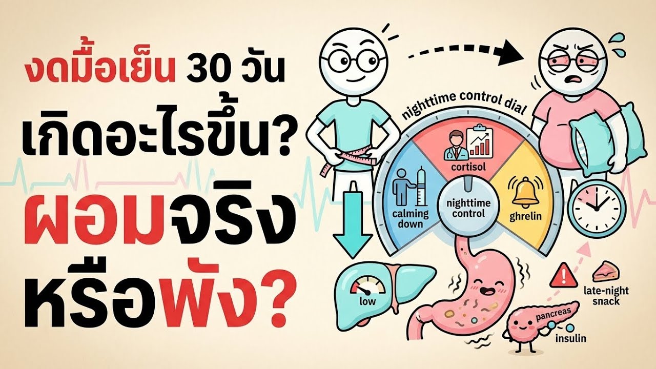 ลองงดมื้อเย็น 30 วัน: น้ำหนักลดจริงไหม หรือพังแบบไม่รู้ตัว? | Science Explained #กินเพื่อสุขภาพ
