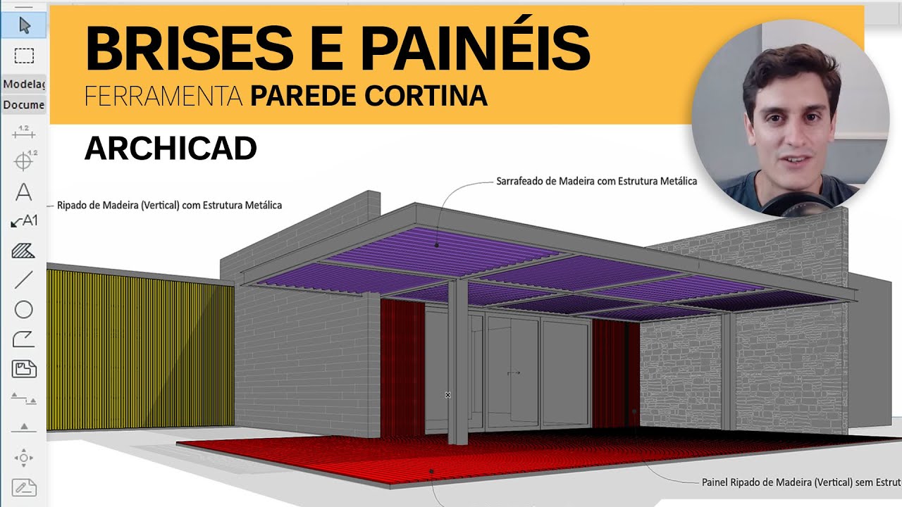 Modelando Brises e Painéis com a ferramenta Parede Cortina | ARCHICAD