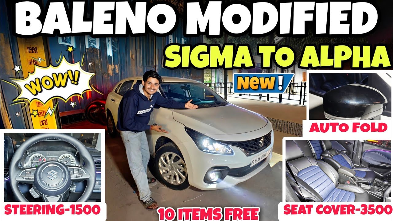 BALENO 2025 BASE TO TOP MODIFICATION 🔥 | FULL PRICE DETAILS | BALENO ACCESSORIES✅#trending #baleno 
