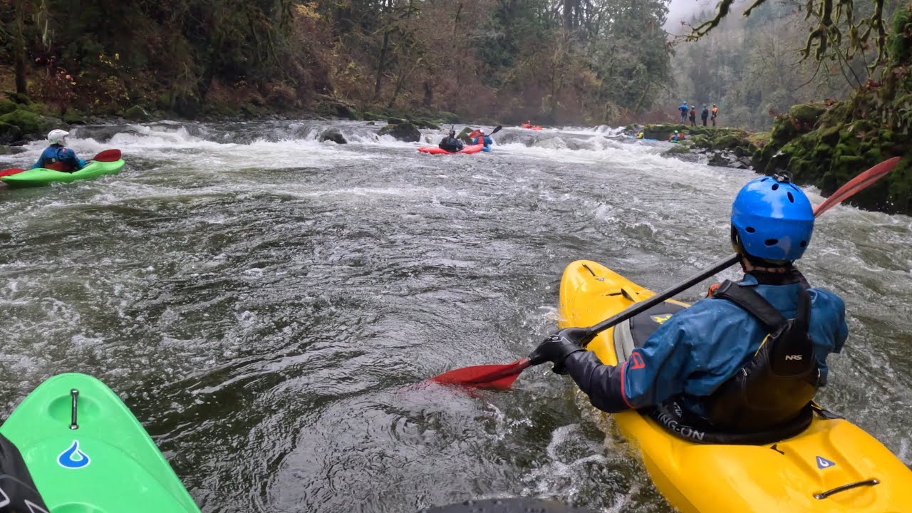 Kalama River Red Barn Section Kayaking, 11-15-2025, 390 cfs