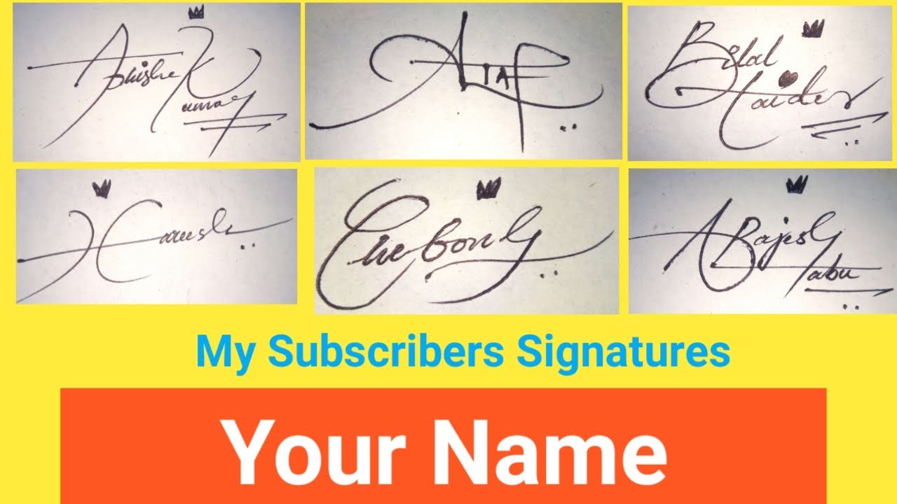 ✔️ Signature Style Of My Name | My Subscribers Signatures | Beautiful Signatures