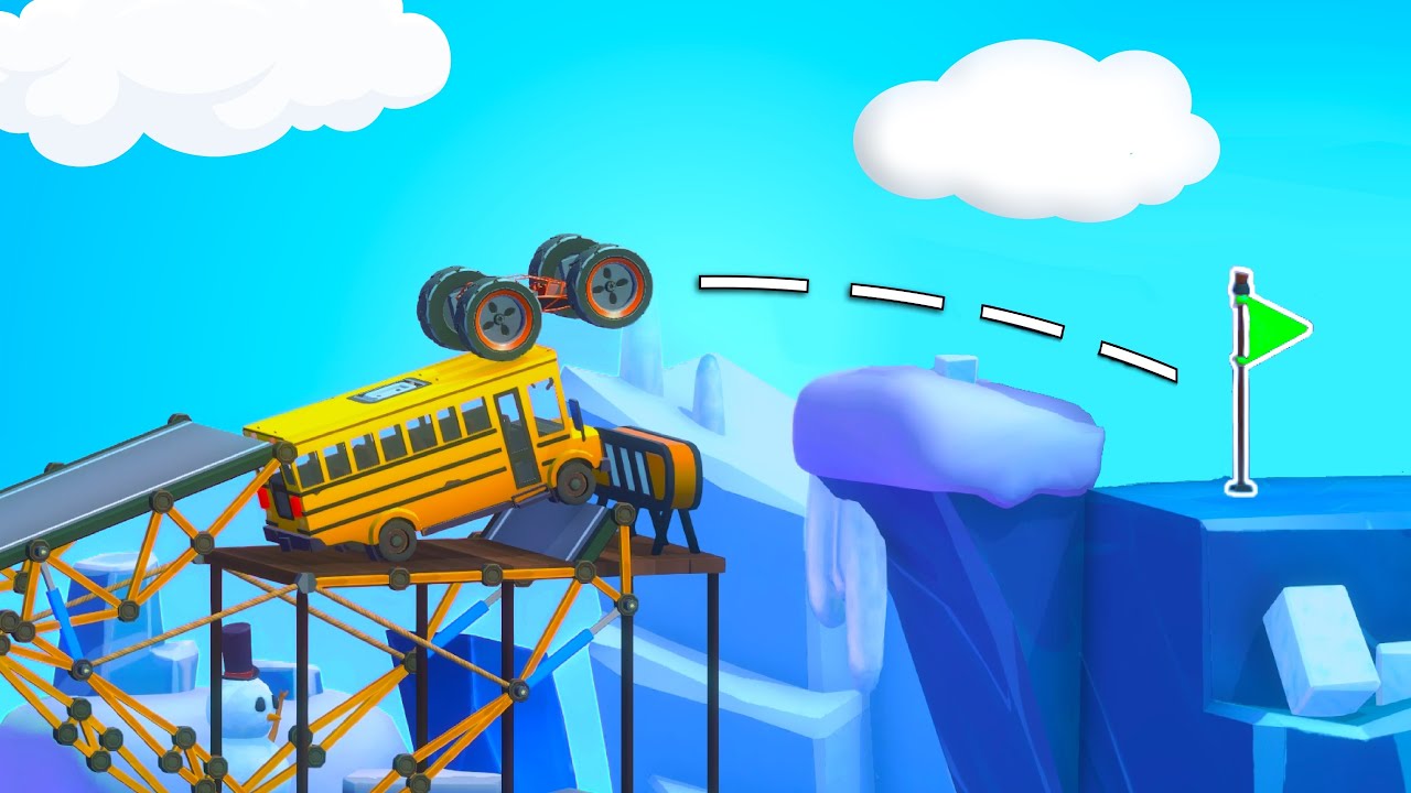 A SCHOOL BUS Is Part Of My Bridge Now! - Poly Bridge 3