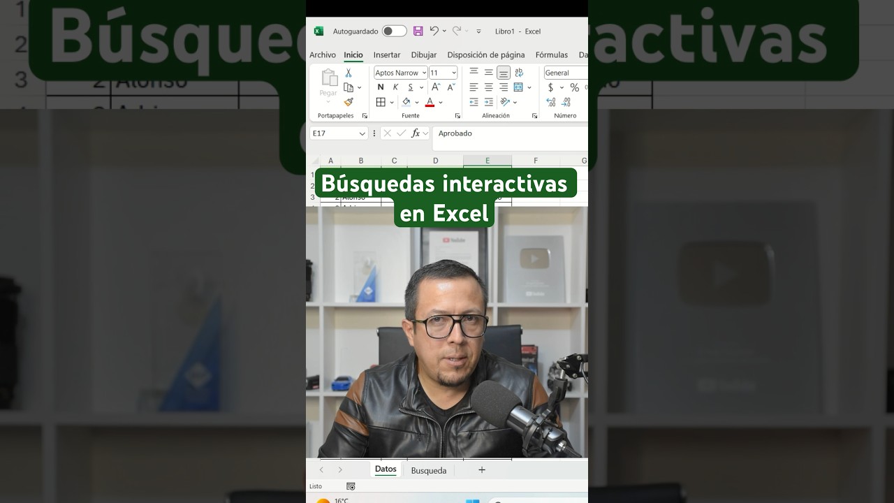 C&oacute;mo hacer una b&uacute;squeda interactiva en Excel en un minuto.