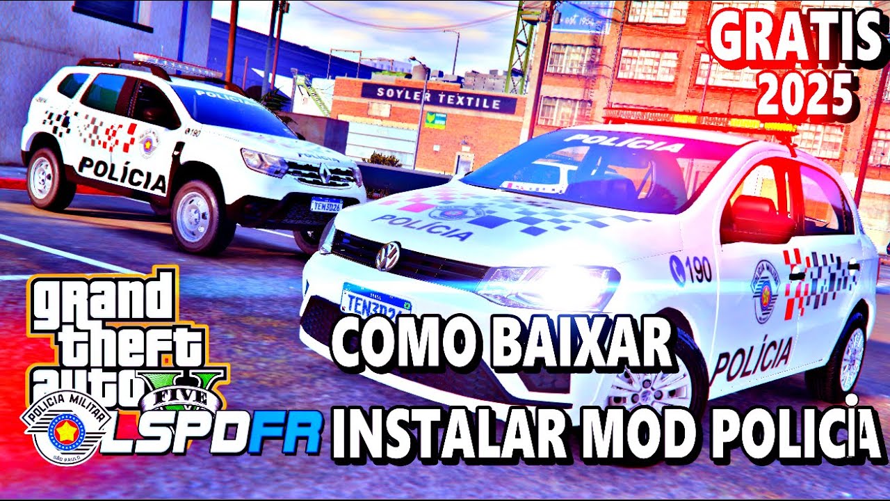 BAIXAR E INSTALAR GTA 5 MOD POLICIA DE SÃO PAULO LSPDFR PROGRAMAÇÃO GRATIS 2025
