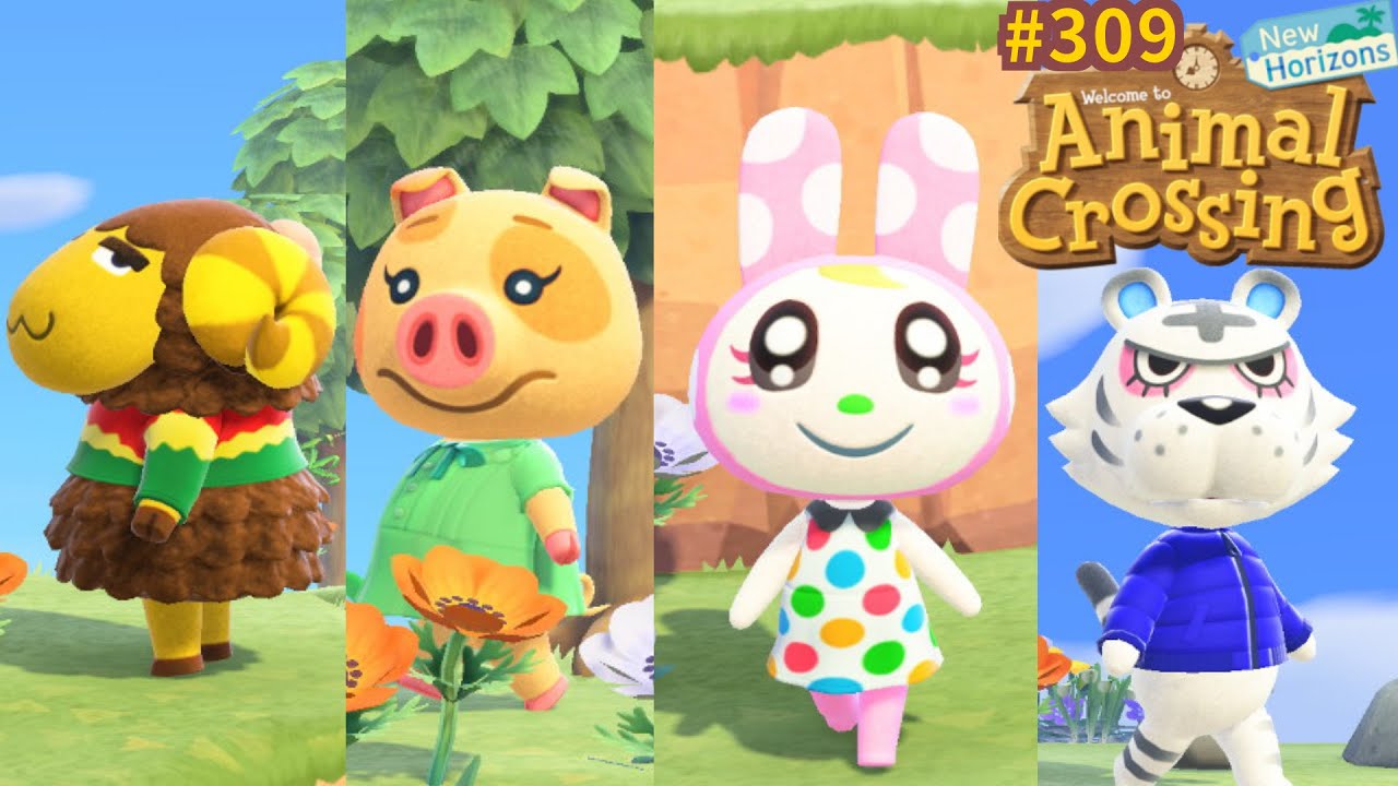 Chasse à l'habitant mignon & chasse au ballon trèfle 🌴 Animal Crossing New Horizons 309 Let's play