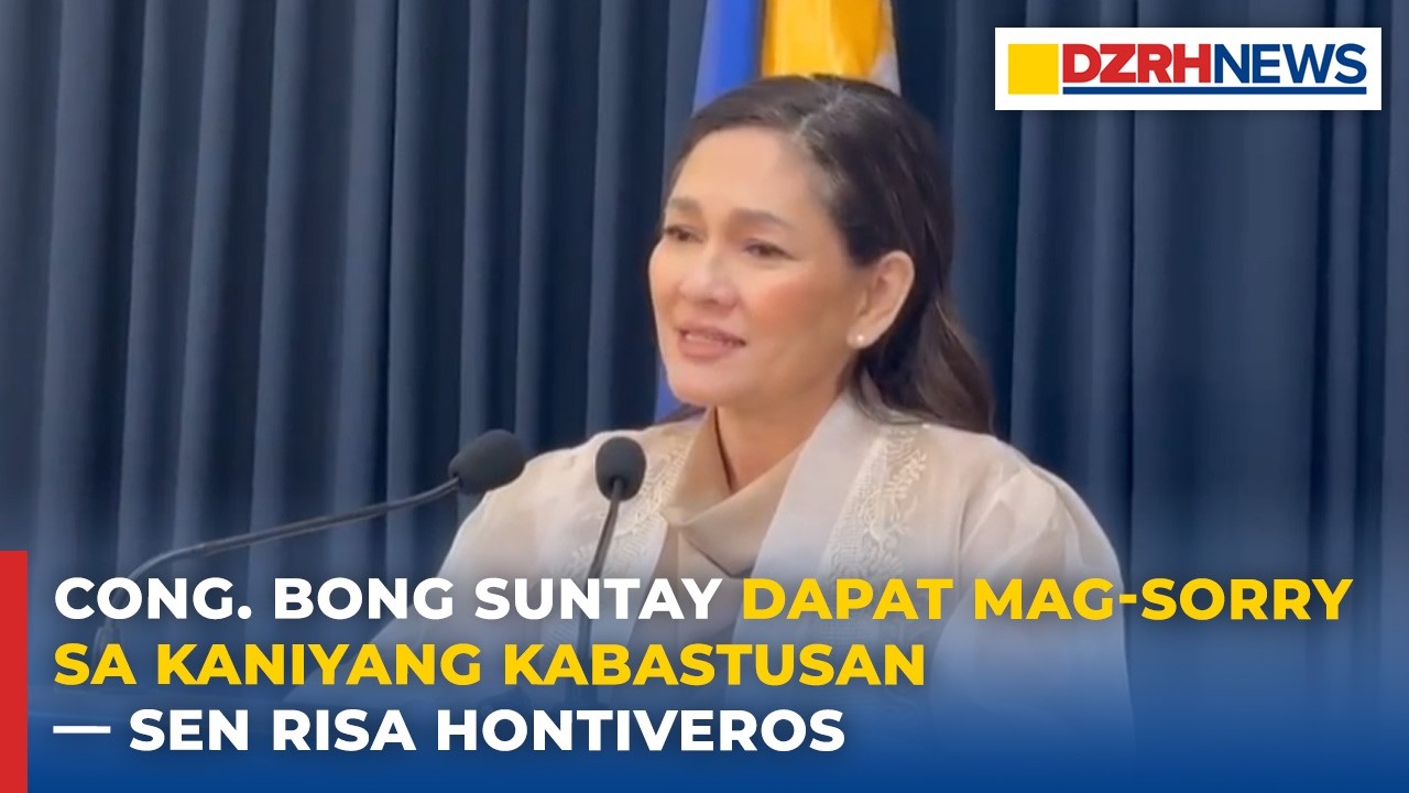 Cong. Bong Suntay dapat mag-sorry sa kaniyang kabastusan — Sen Risa Hontiveros