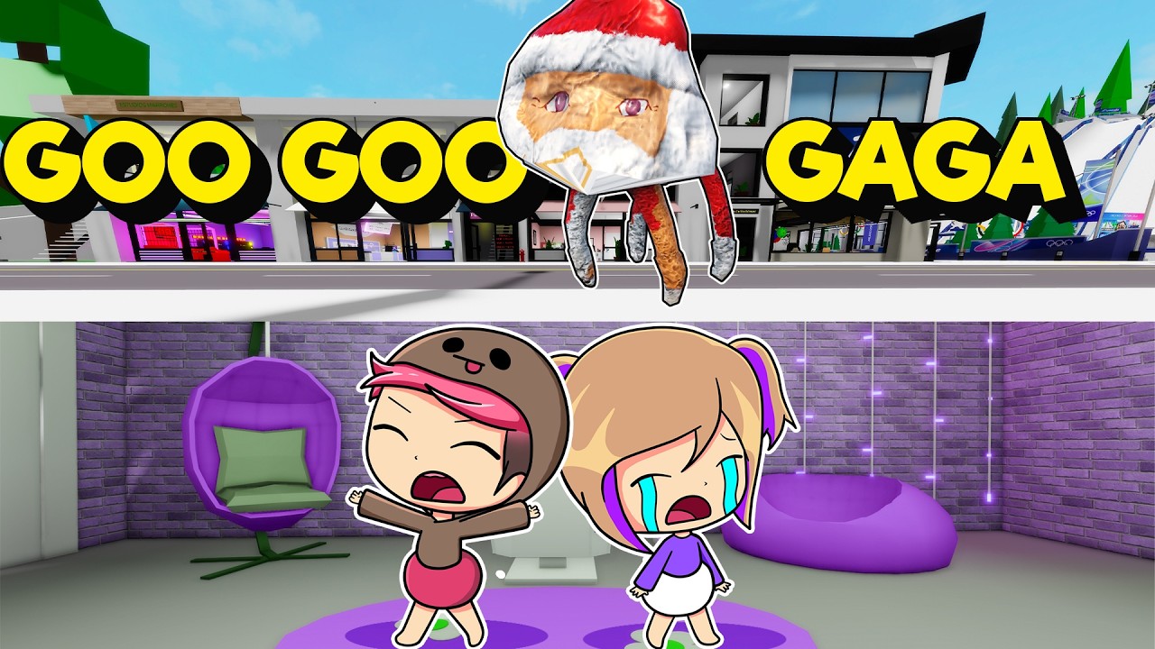 CONSTRUIMOS un BUNKER SECRETO para PROTEGERNOS DE GOO GOO GAGA en BROOKHAVEN ROBLOX