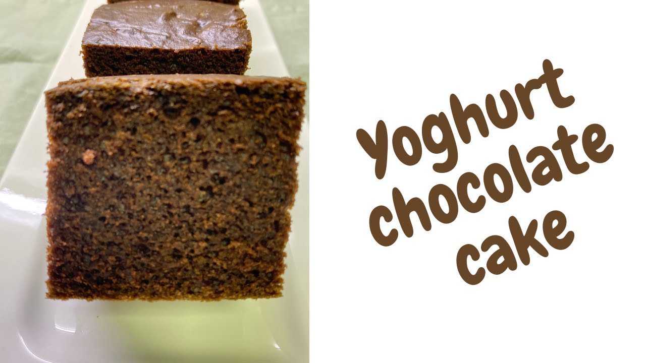 With one egg and a cup of yoghurt you will have the most delicious chocolate yoghurt cake!