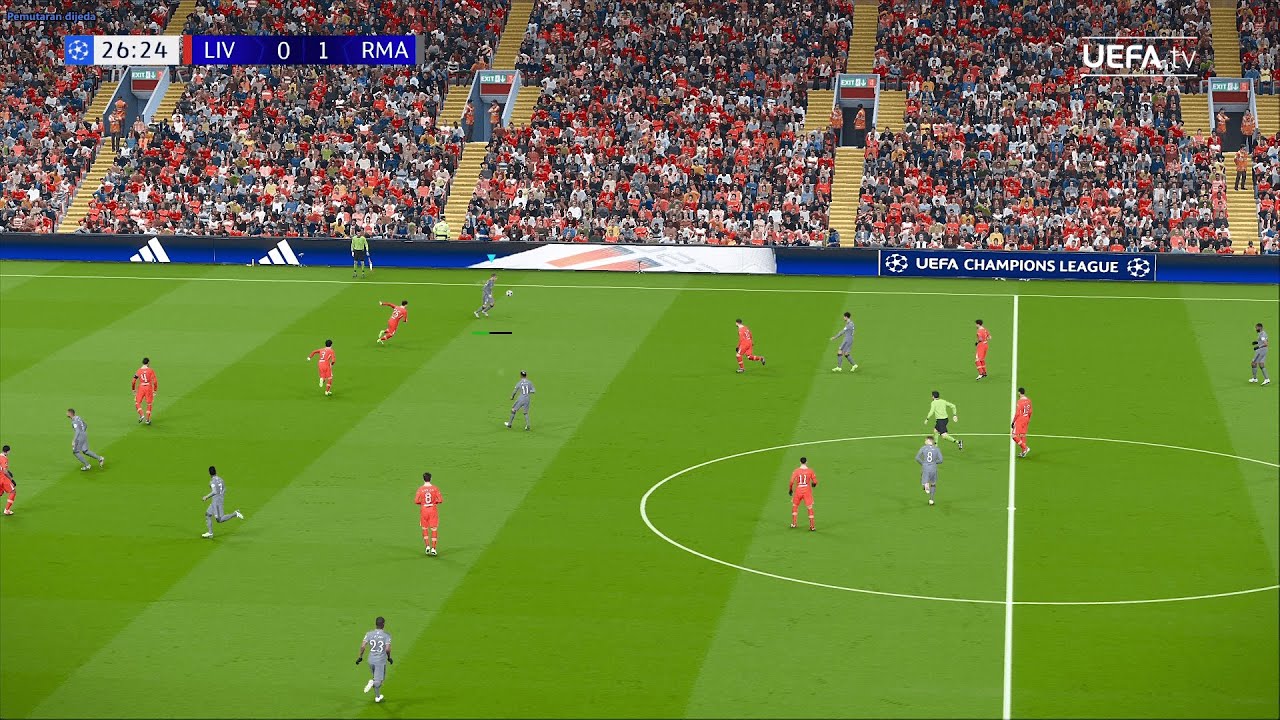 Геймплей Football Life 2025 UCL Full MOD. Ливерпуль против Реал Мадрид.