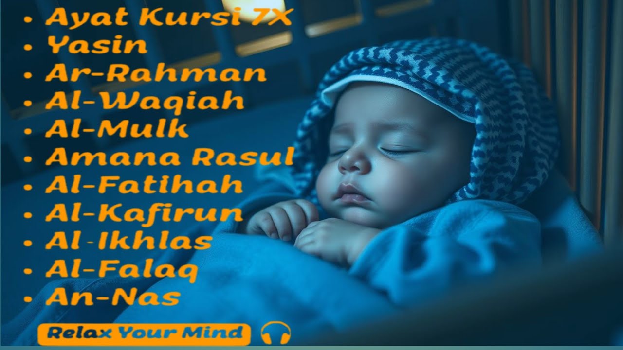 Uyqu uchun Qur'on | Dam olish uchun tinchlantiruvchi oyatlar | Oyat Kursiy, Yasin, Arrahmon Ala Aqel