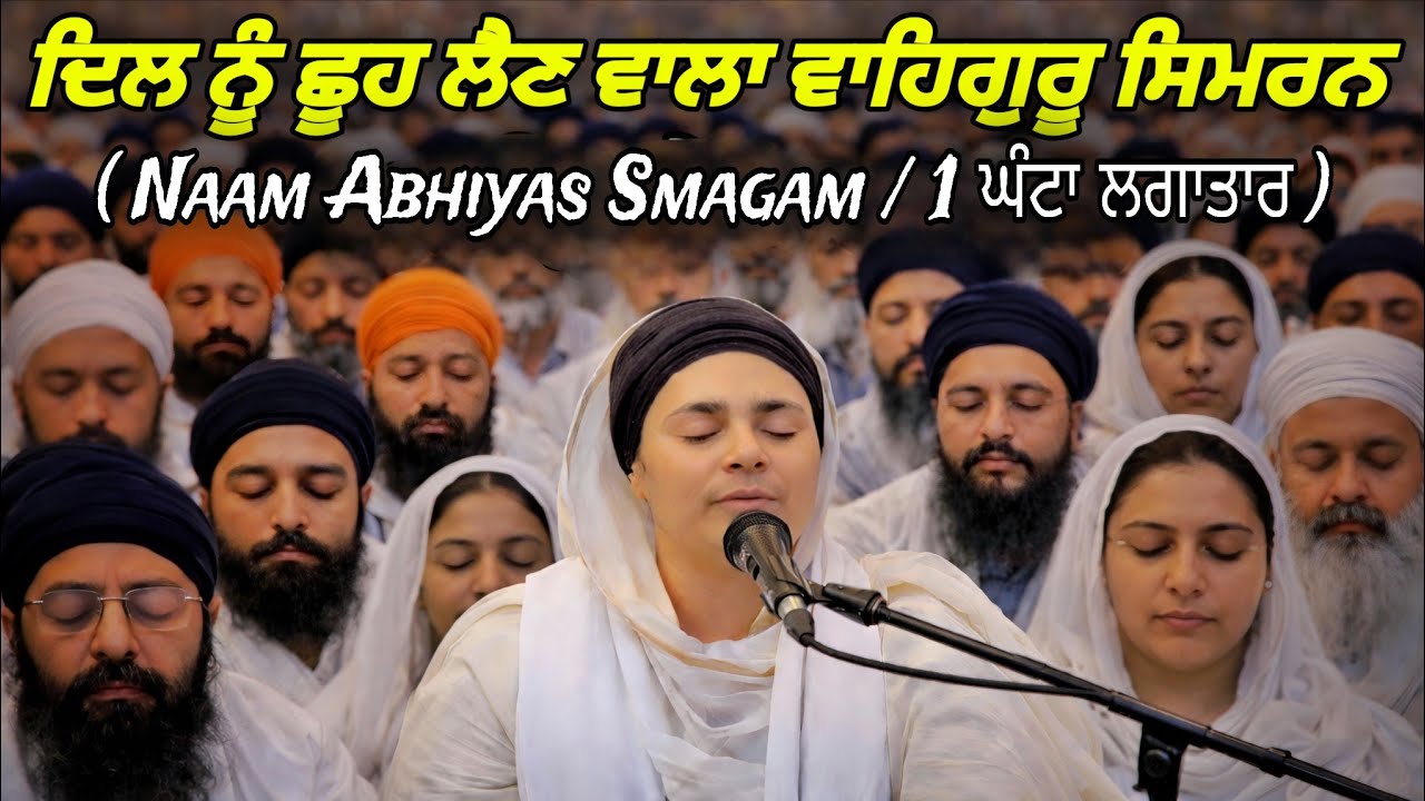 ਆਨੰਦਮਈ ● NAAM ABHIYAS SMAGAM ● Bibi Simranjeet Kaur Faridabad ● AKJ Waheguru Simran #akjsamagam #wmk