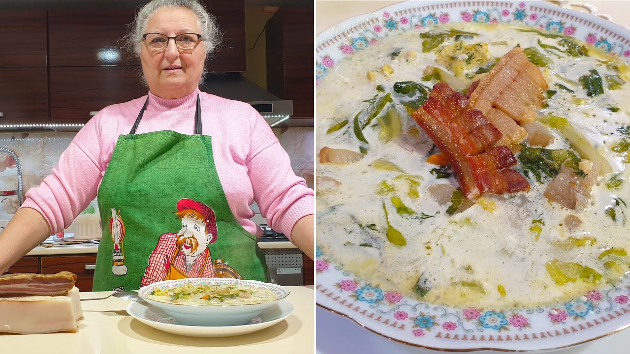 Zamă dă Șelată că pa la Arad ( supă de salata cu jumări și ou )