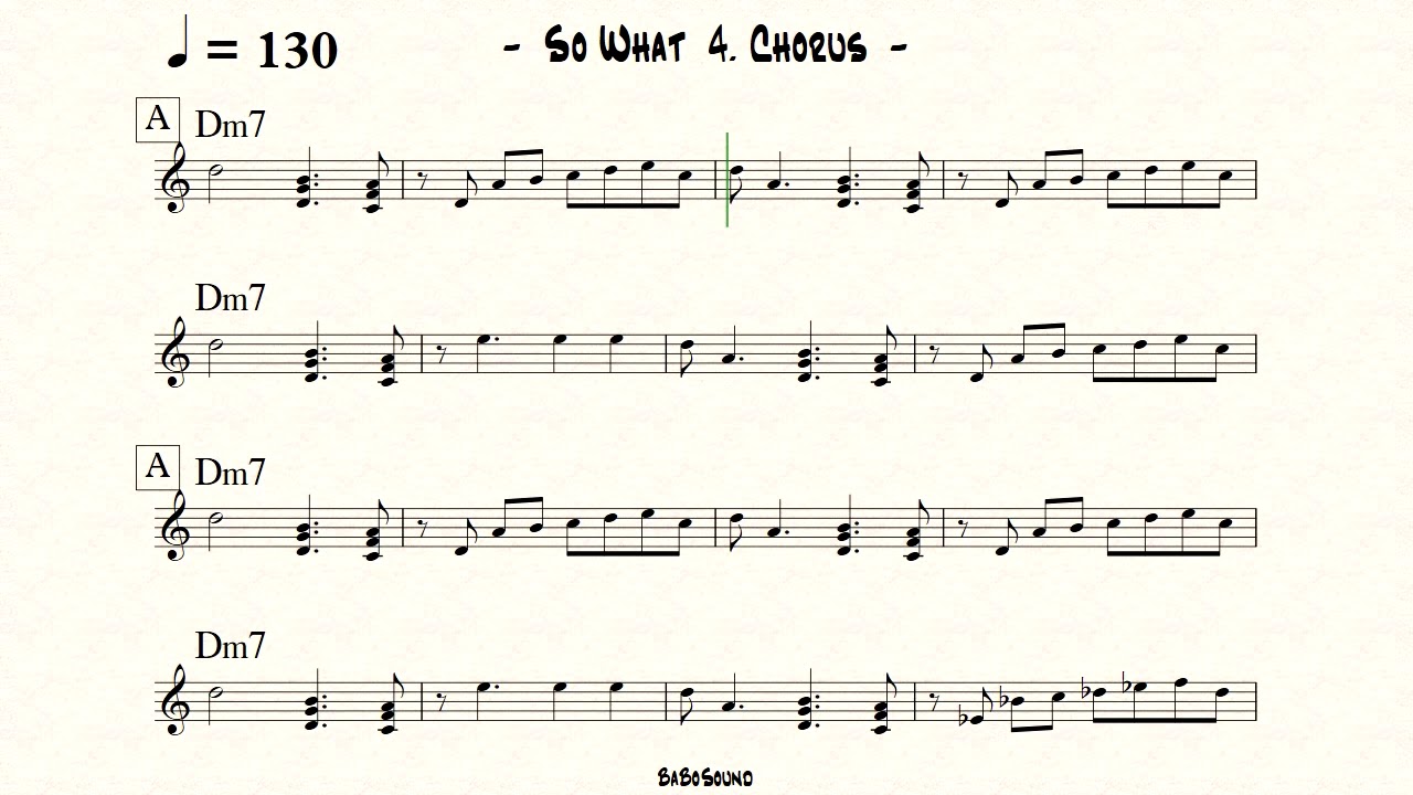 So What Backing Track