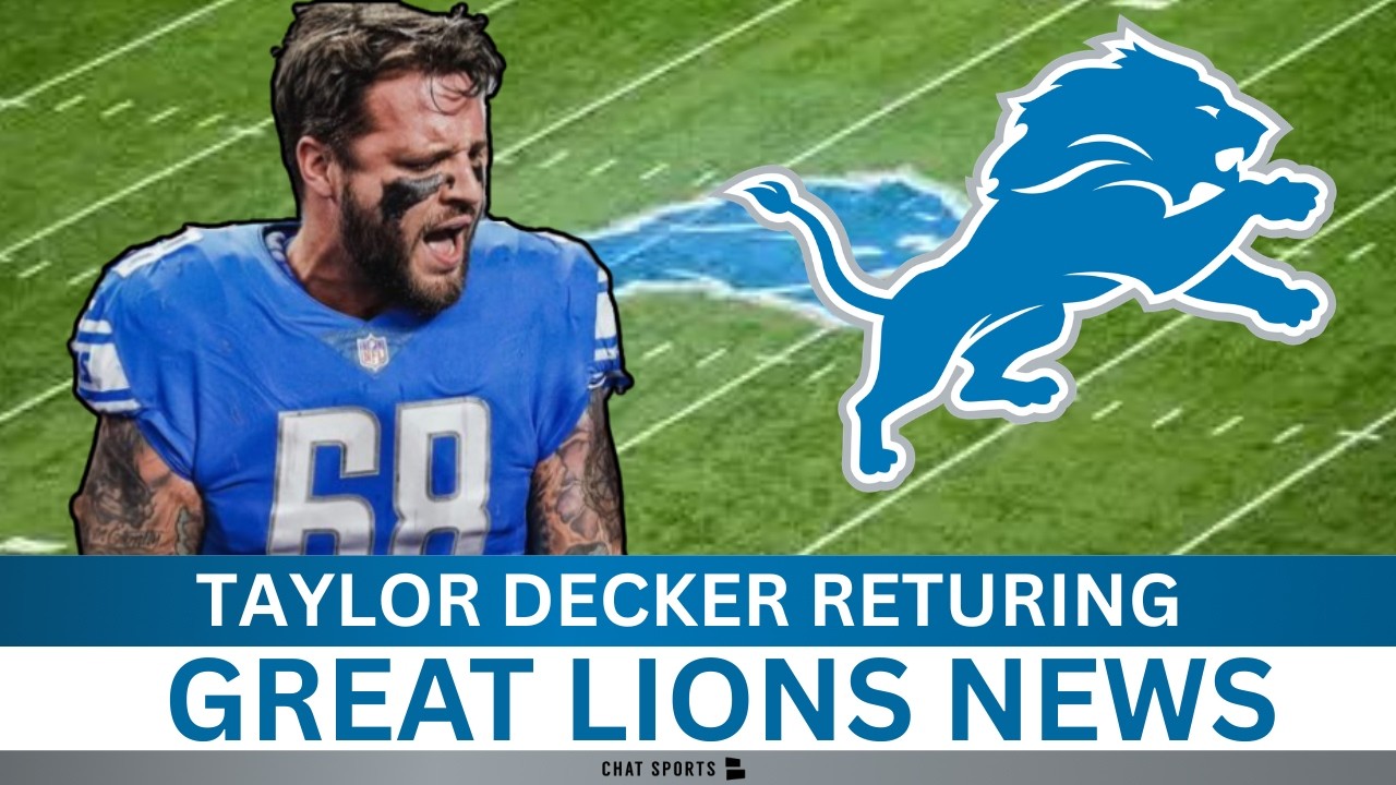 BREAKING: Taylor Decker Returning In 2026 Season | Detroit Lions News