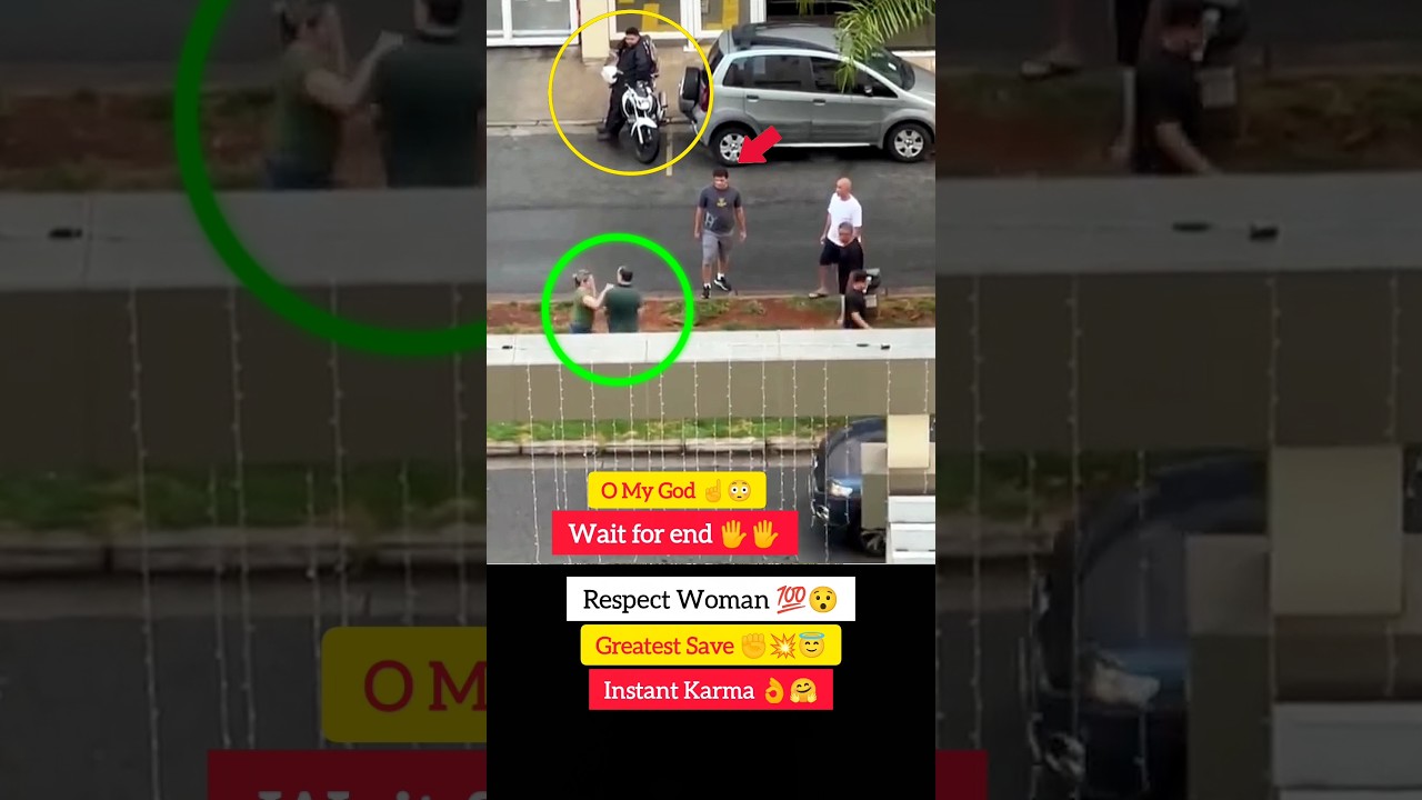 Respect Women 💯💯😇 Greatest Save 👌❤️ #instantkarma #shorts #viral #viralvideo #viralshorts #trending