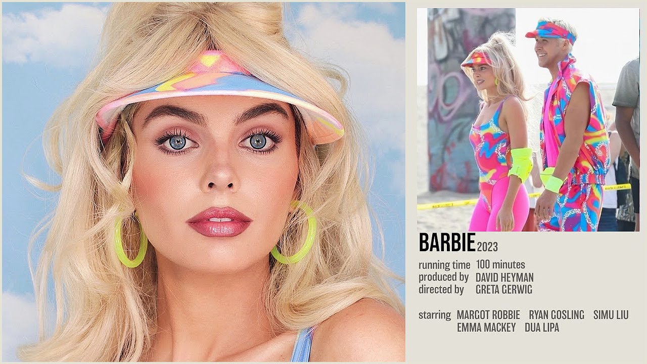 Margot Robbie BARBIE MOVIE Makeup🛼💖👱🏻‍♀️ + '90s Roller Skate Barbie Costume!
