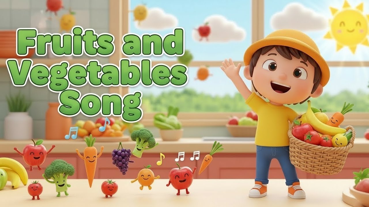 🍎 Fruits and Vegetables Song | Fun & Educational Song for Kids | Super Kids Songs