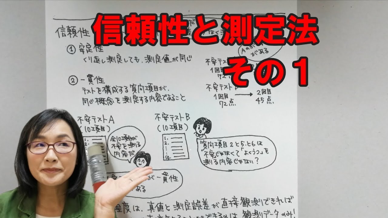 【心理統計】信頼性と測定法のその１