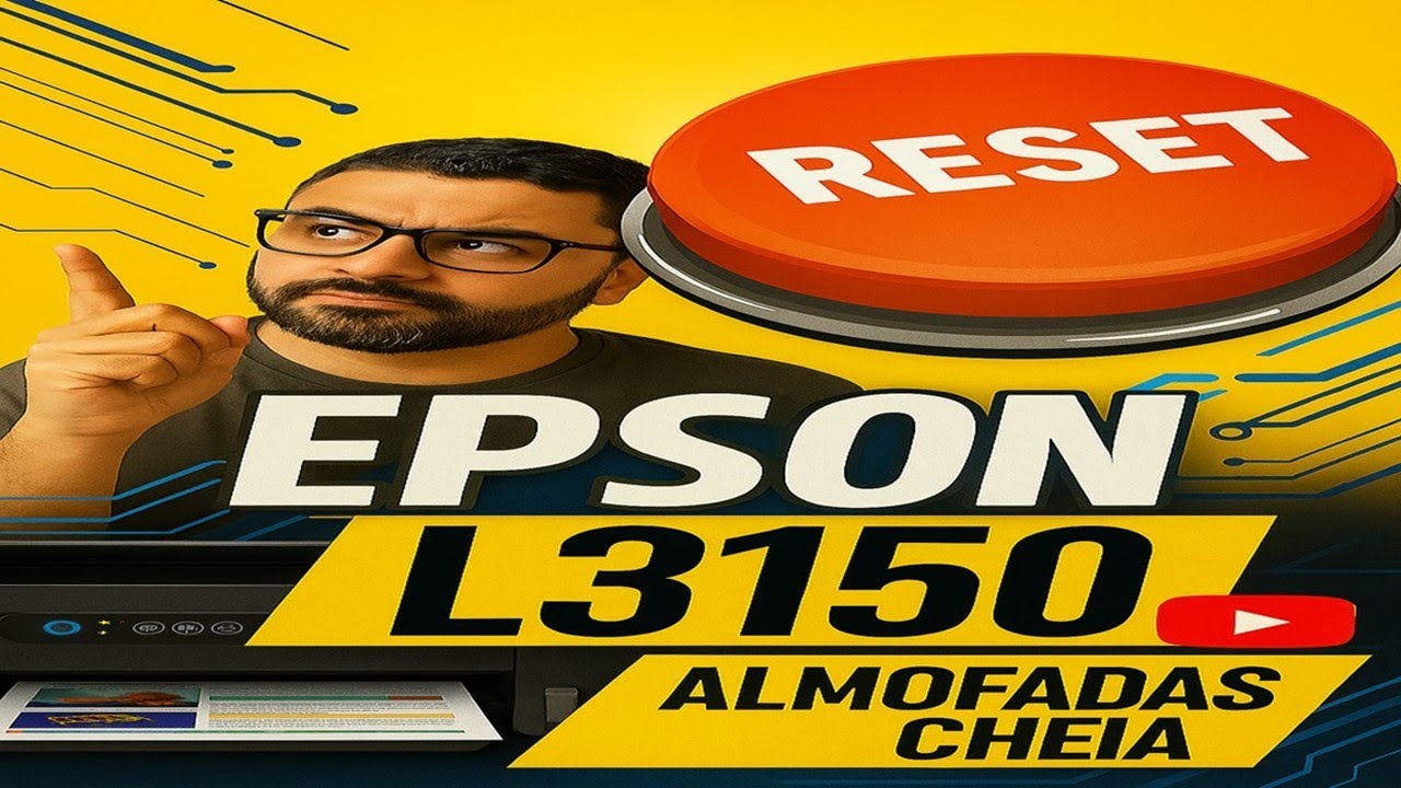 Reset Almofada de tinta EPSON L3150! Todas as Luzes Piscando