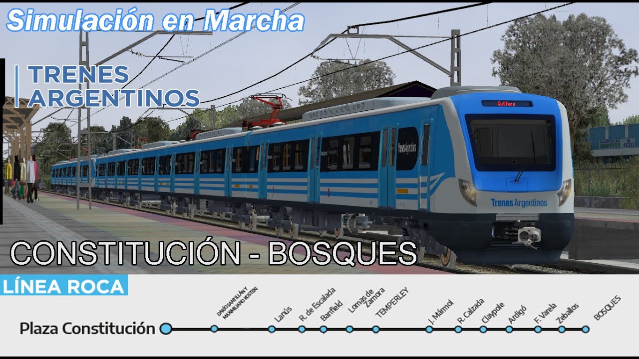 PZA. CONSTITUCIÓN - BOSQUES (Vía Temperley) | Servicio Completo Línea Roca | MSTS & Open Rails #5