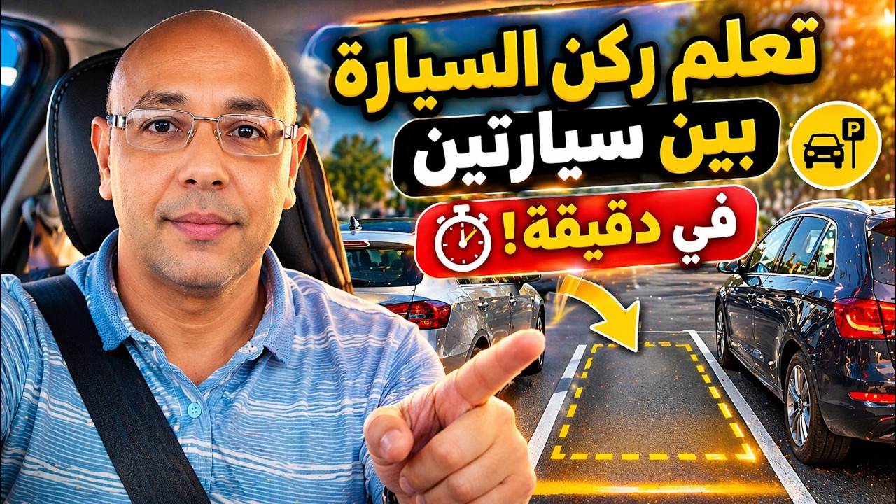 ركن السيارة بين سيارتين  تعليم السياقة بالمغرب    ta3lim sya9a
