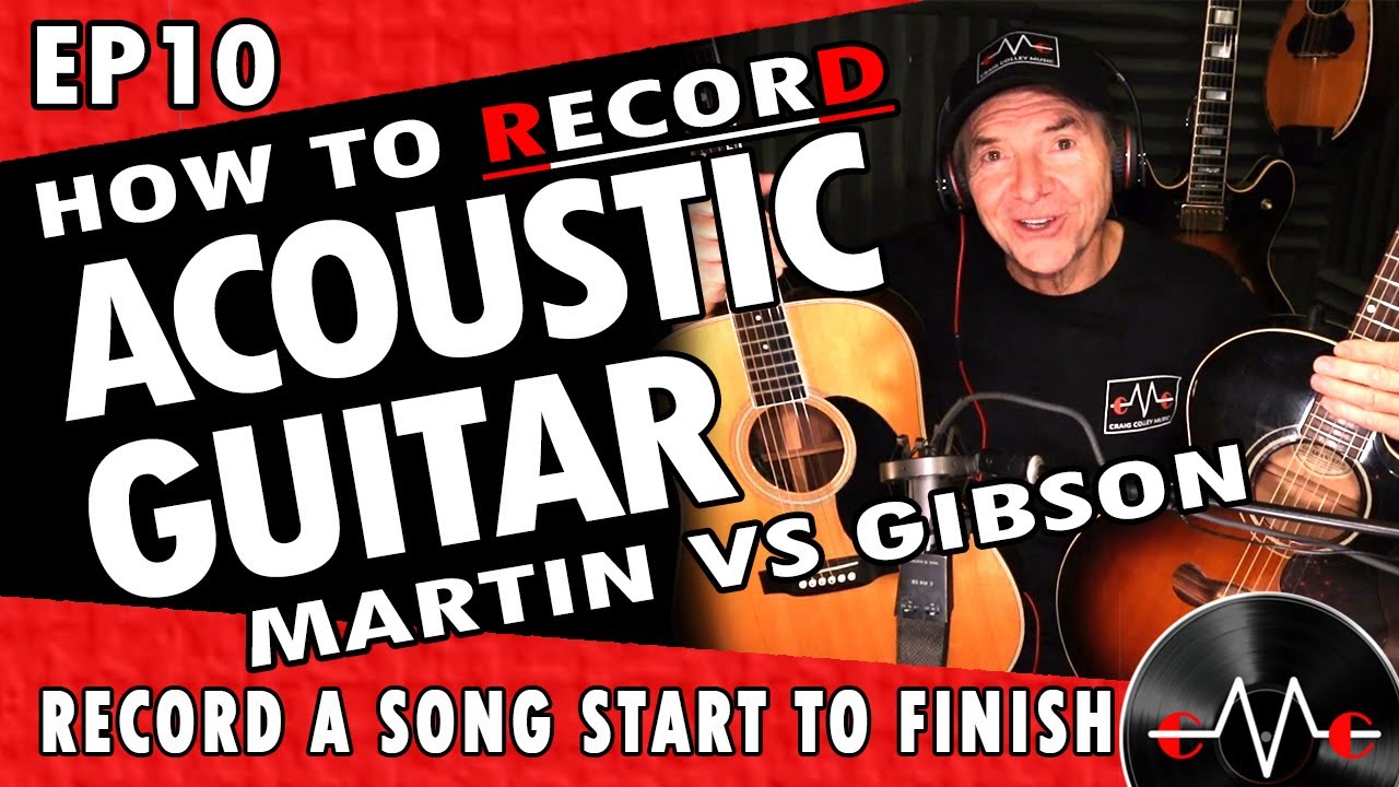 How to Record Acoustic Guitar | Martin vs Gibson |  home recording studio | MOTU Digital Performer