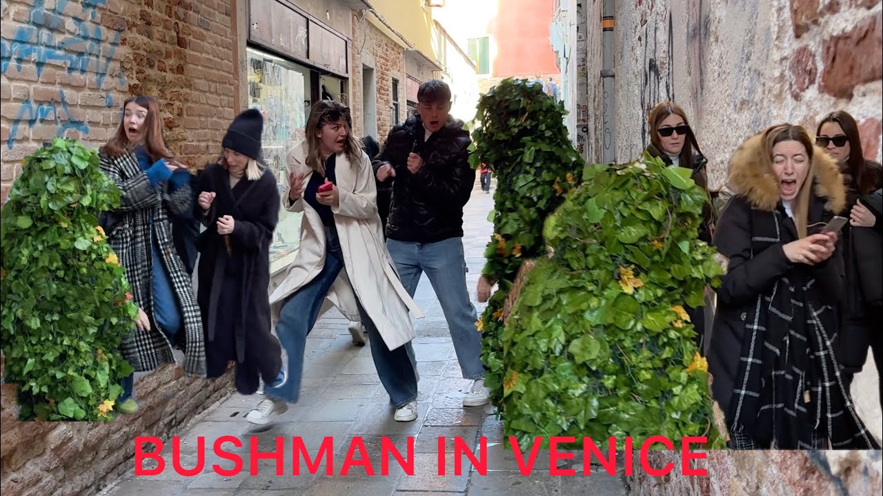 The Bushman Prank  of Venice entertaining the world by scaring the world