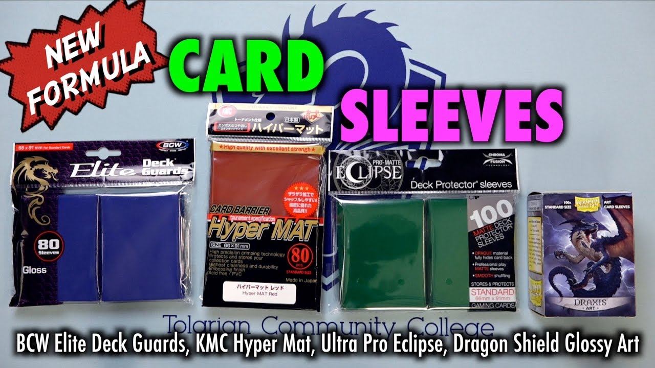 New Formula Card Sleeves Reviewed: KMC Hyper Mat, Ultra Pro Eclipse, Dragon Shield Art, BCW Elite
